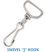 Swivel 'J' Hook from Lanyardsonsale.com